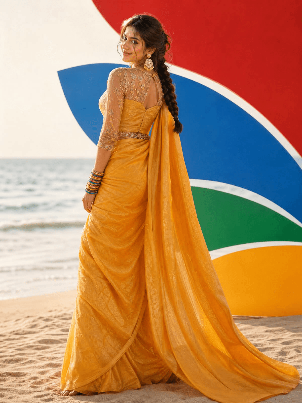 Yellow sarees